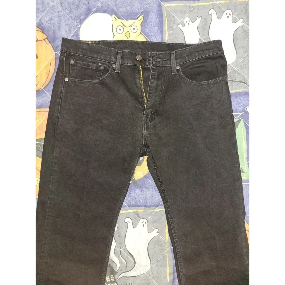 Levi's 506 Jeans Men's‎ 34x30 (34x28) Black Straight Leg Denim Pants